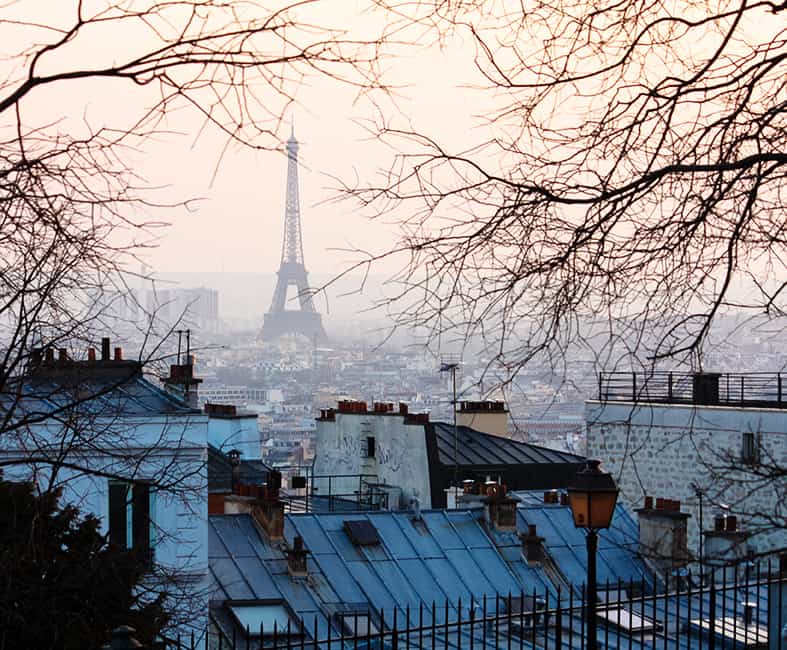 Montmartre in the winter Paris