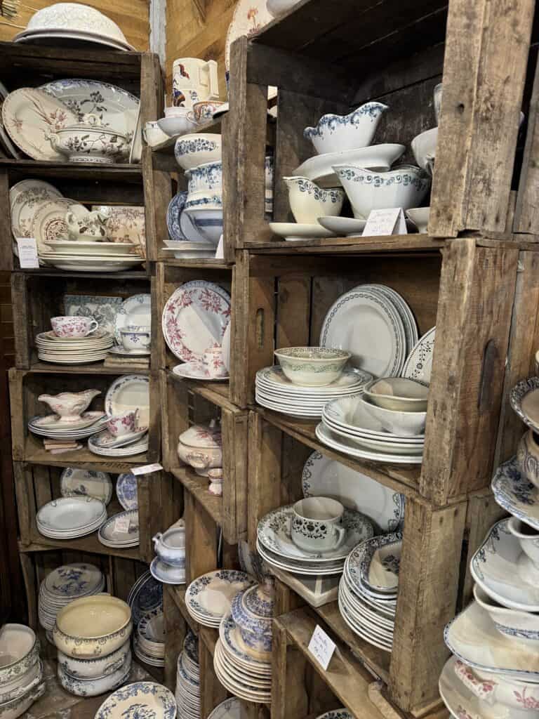 Paris dishes at the flea market