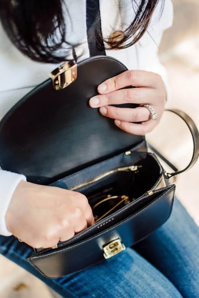 leather crossbody Claude bag Sézane