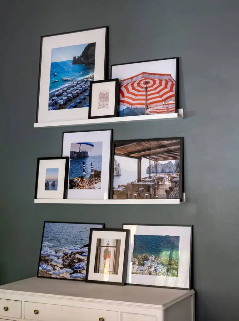 Gallery Wall with framed photos