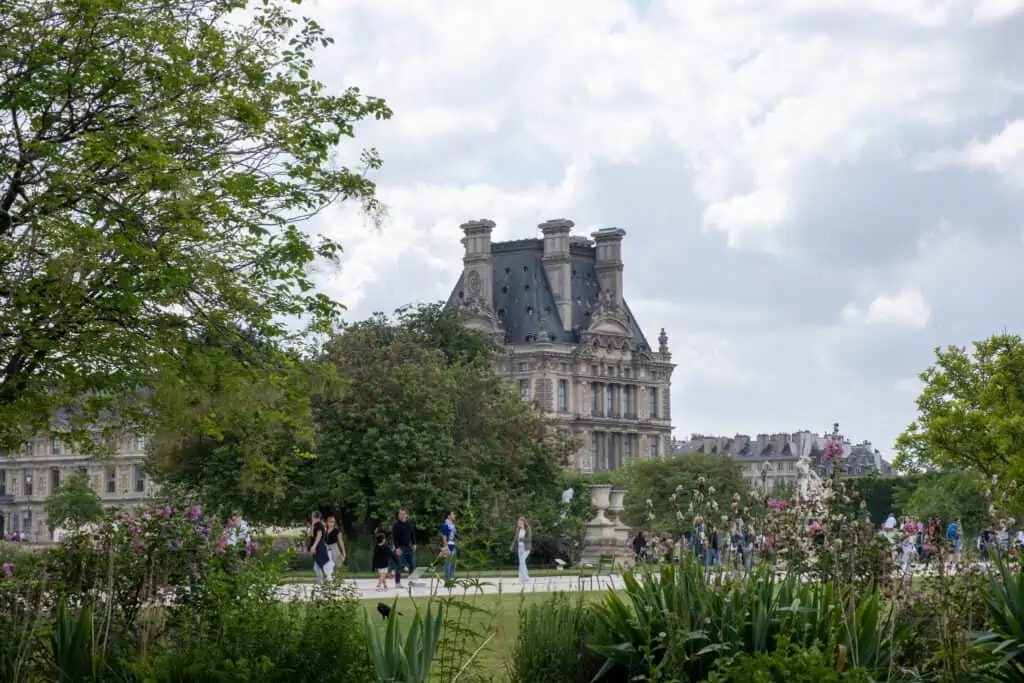 Busy time in Paris Tuileries Gardens Paris Summer