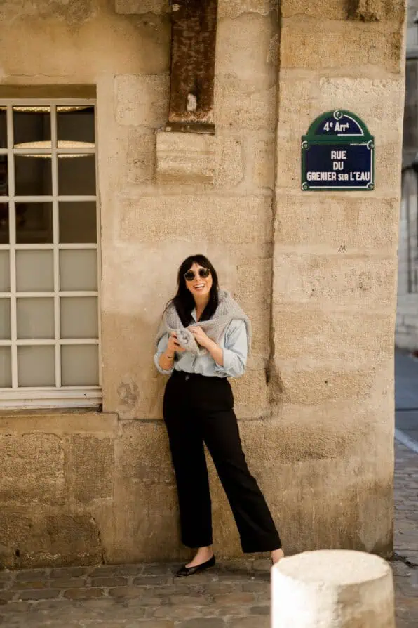 Paris in the fall chunky knit sweater