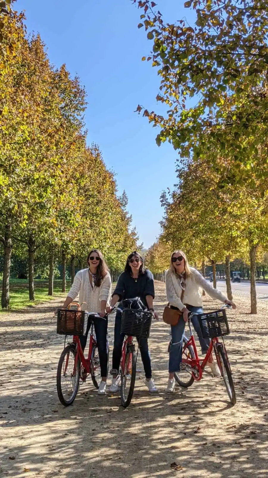 explore versailles with fat tire on a bike