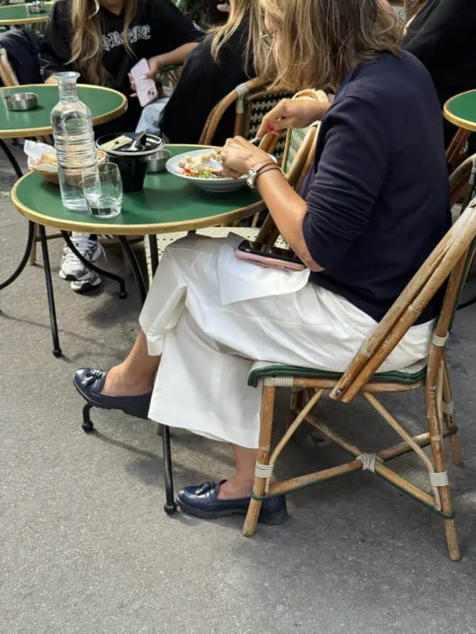 Loafers Fall Trends styled with no socks in Paris