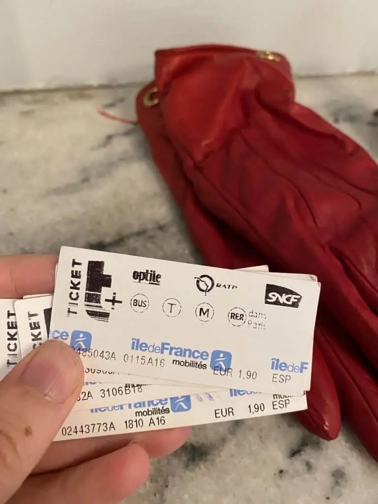 Paris metro tickets