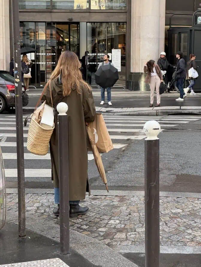 what to wear in Paris when it rains