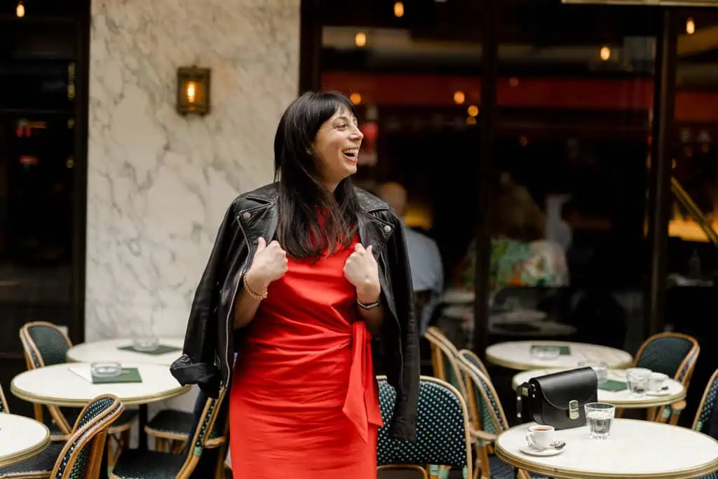 red pippa dress Sézane